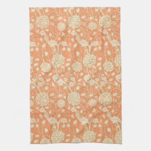 William Morris Wilde Tulp Oranje Bloemmotief Kunst Theedoek