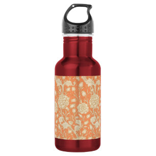 William Morris Wilde Tulp Oranje Bloemmotief Kunst Waterfles