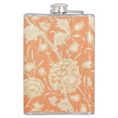 William Morris Wilde Tulp Vintage Bloempatroon Heupfles (Achterkant)