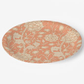 William Morris - Wilde tulpen - Bloemenperzik Papieren Bordje (Gekanteld)