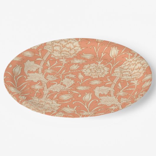 William Morris - Wilde tulpen - Bloemenperzik Papieren Bordje (Gekanteld)