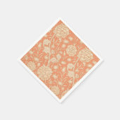 William Morris - Wilde tulpen - Bloemenperzik Servet (Hoek)