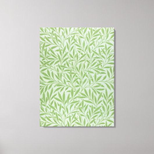 William Morris Wilg Bloem Klassiek Groen Canvas Afdruk (Voorkant)