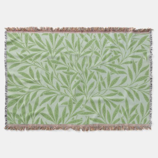 William Morris Wilg Bloem Klassiek Groen Deken (Voorkant)