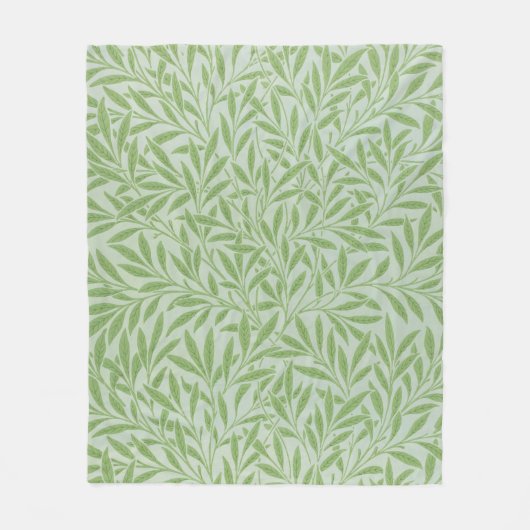 William Morris Wilg Bloem Klassiek Groen Fleece Deken (Voorkant)