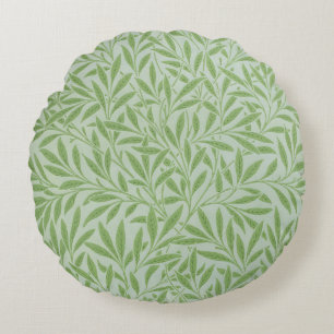William Morris Wilg Bloem Klassiek Groen Rond Kussen