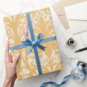 William Morris Wilg & Goud Damast Luxe Cadeaupapier