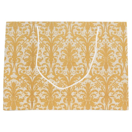 William Morris Wilg & Goud Damast Luxe Groot Cadeauzakje (Voorkant)