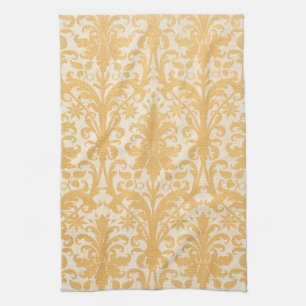 William Morris Wilg & Goud Damast Luxe Theedoek