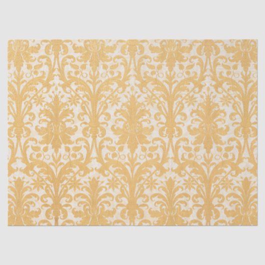William Morris Wilg & Goud Damast Luxe Tissuepapier (Voorkant)