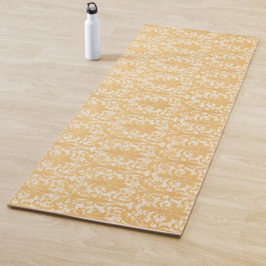 William Morris Wilg & Goud Damast Luxe Yogamat (In situ)