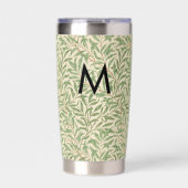 William Morris Wilgen Tak Patroon met Monogram Geïsoleerde Drinkbeker (Voorkant)