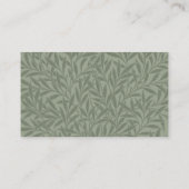 William Morris Wilgenpatroon Antiek Salie Groen Visitekaartje (Achterkant)