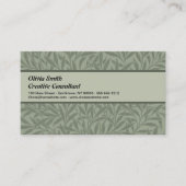 William Morris Wilgenpatroon Antiek Salie Groen Visitekaartje (Voorkant)