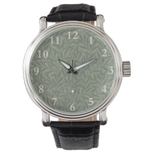 William Morris Wilgenpatroon Antiek Saliegroen Horloge