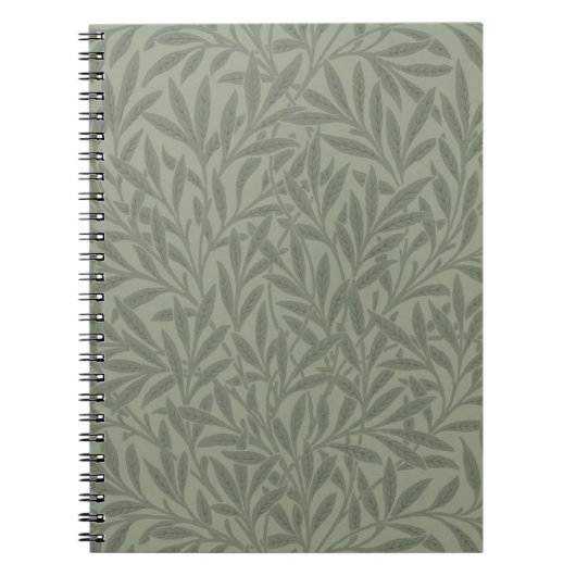 William Morris Wilgenpatroon Antiek Saliegroen Notitieboek (Voorkant)