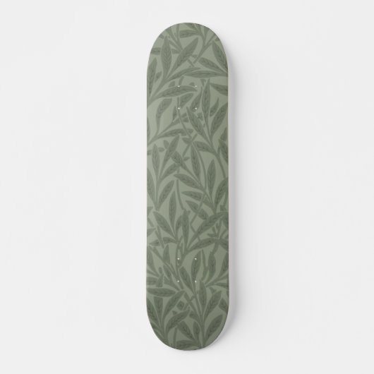 William Morris Wilgenpatroon Antiek Saliegroen Persoonlijk Skateboard (Voorkant)