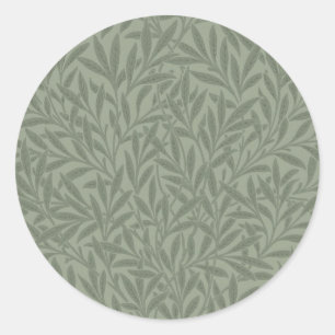 William Morris Wilgenpatroon Antiek Saliegroen Ronde Sticker