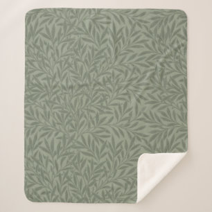 William Morris Wilgenpatroon Antiek Saliegroen Sherpa Deken