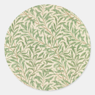 William Morris Wilgentak Tuin Bloem Klassieker Ronde Sticker
