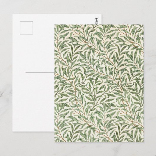 William Morris Wilgentak Vintage Botanisch Briefkaart (Voorkant / Achterkant)