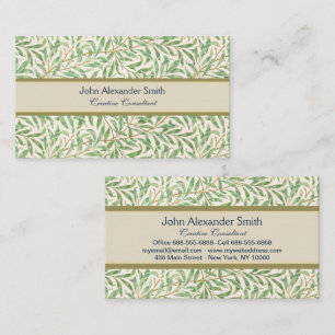 William Morris Wilgentak Vintage Botanisch Visitekaartje