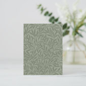 William Morris Wilgpatroon Antiek Saliegroen Briefkaart (Staand voorkant)
