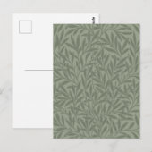 William Morris Wilgpatroon Antiek Saliegroen Briefkaart (Voorkant / Achterkant)