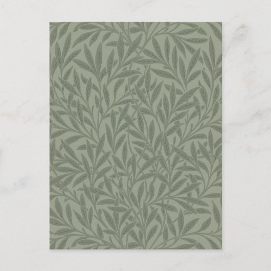William Morris Wilgpatroon Antiek Saliegroen Briefkaart (Voorkant)