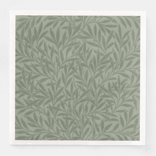 William Morris Wilgpatroon Antiek Saliegroen Servet (Voorkant)
