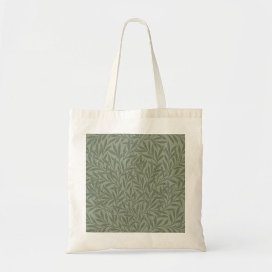 William Morris Wilgpatroon Antiek Saliegroen Tote Bag (Voorkant)