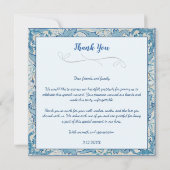 William Morris & Wilhelmina Style Prints Bedankkaart (Achterkant)