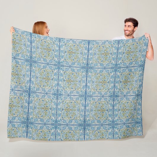 William Morris & Wilhelmina Style Prints Fleece Deken (In situ)