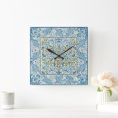 William Morris & Wilhelmina Style Prints Vierkante Klok (Huis)