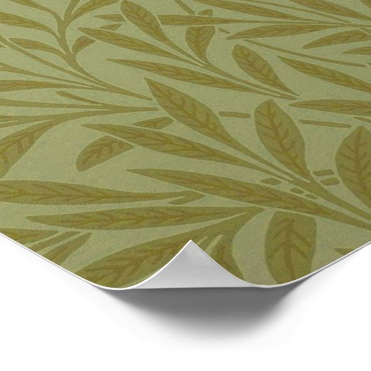 William Morris Willow Antiek Floral Leaf Poster (Hoek)