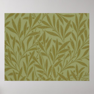 William Morris Willow Antiek Floral Leaf Poster