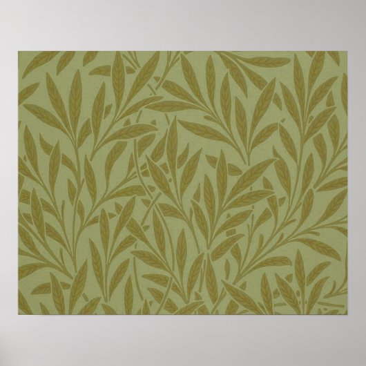 William Morris Willow Antiek Floral Leaf Poster (Voorkant)