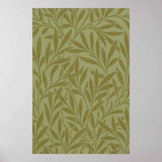 William Morris Willow Antiek Floral Leaf Poster (Voorkant)