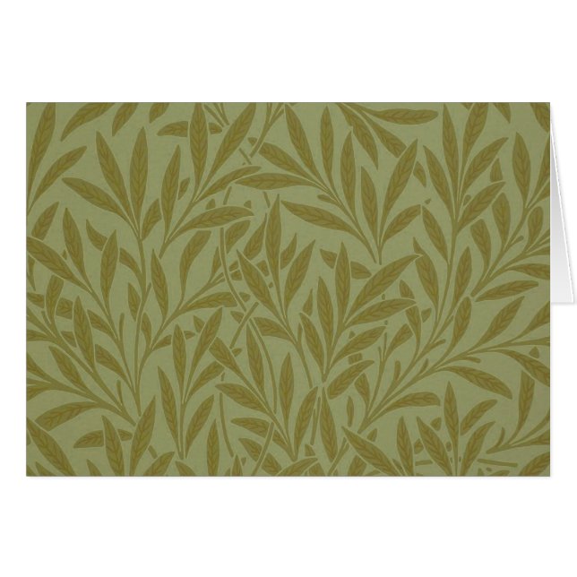 William Morris Willow Antiek Green Leaf Vine Art (Voorkant Horizontaal)