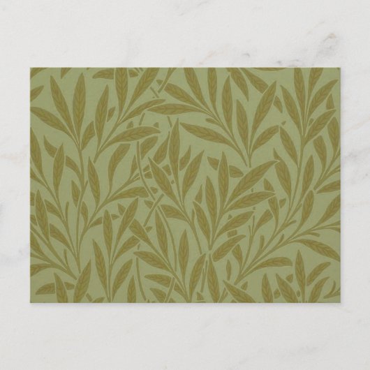 William Morris Willow Antiek Green Leaf Vine Art Briefkaart (Voorkant)