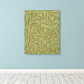 William Morris Willow Antiek Green Leaf Vine Art Canvas Afdruk (Insitu (Houten vloer))