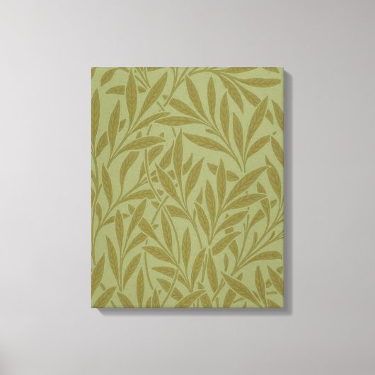 William Morris Willow Antiek Green Leaf Vine Art Canvas Afdruk (Voorkant)