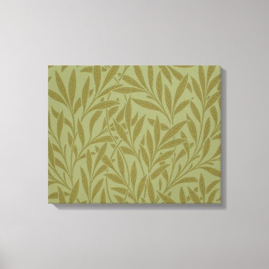William Morris Willow Antiek Green Leaf Vine Art Canvas Afdruk (Voorkant)