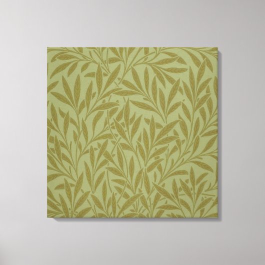 William Morris Willow Antiek Green Leaf Vine Art Canvas Afdruk (Voorkant)
