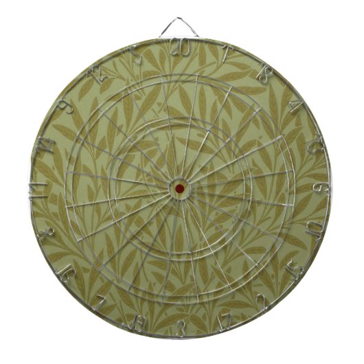 William Morris Willow Antiek Green Leaf Vine Art Dartbord (Voorkant)