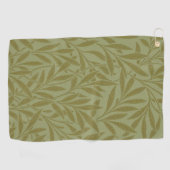 William Morris Willow Antiek Green Leaf Vine Art Golfhanddoek (Horizontaal)