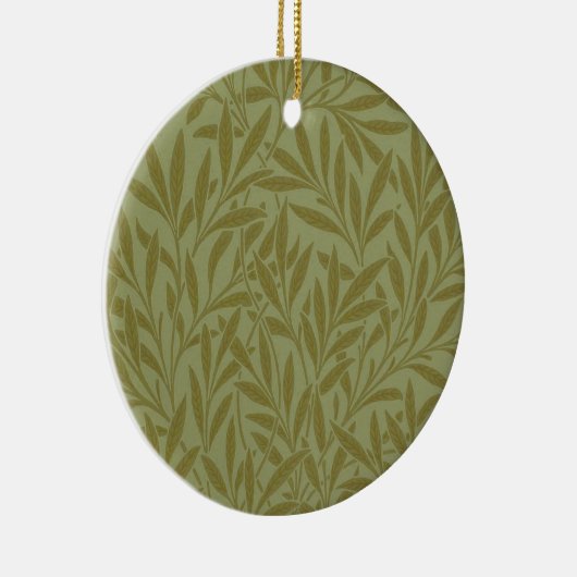 William Morris Willow Antiek Green Leaf Vine Art Keramisch Ornament (Rechts)