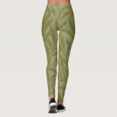 William Morris Willow Antiek Green Leaf Vine Art Leggings (Achterkant)