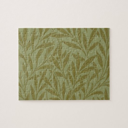 William Morris Willow Antiek Green Leaf Vine Art Legpuzzel (Horizontaal)