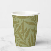 William Morris Willow Antiek Green Leaf Vine Art Papieren Bekers (Links)